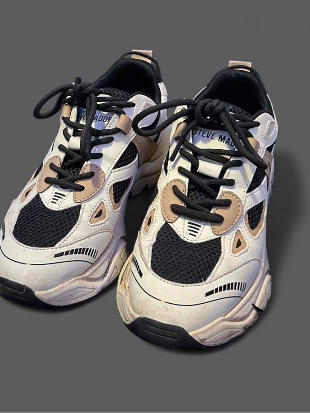 Steve Madden Black Textile Labeled Sneaker Interior